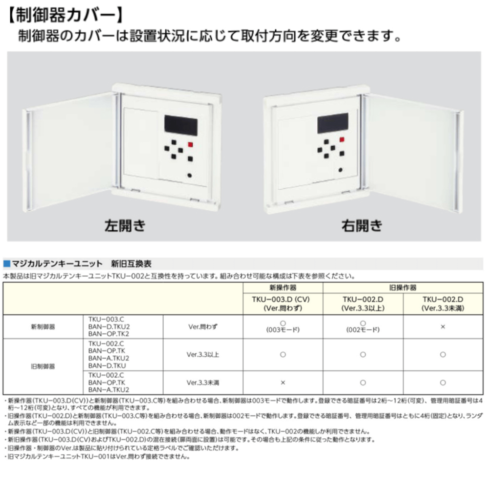 MIWA TKU-003・C【美和ロック/マジカルテンキー制御器】 / 鍵と電気錠